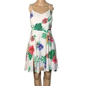 Old Navy Womens Sundress Tropical Floral Print Fit and Flare Sleeveless Small
